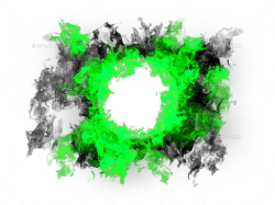 7 Colored Rings of Fire on Transparent Background