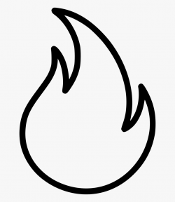 Black And White Flame - Fire Emoji Outline Png , Transparent ...