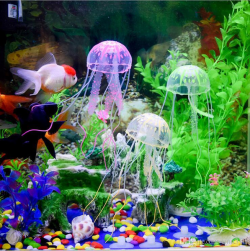 2019 New 10cm Aquarium Products Fish Tank Decorate Small Imulation  Jellyfish Silicone Transparent Fluorescent Jellyfish Decoration I084 From  Andyt189, ...