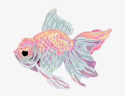 Goldfish Clipart Kawaii - Aesthetic Fish Png - Free ...