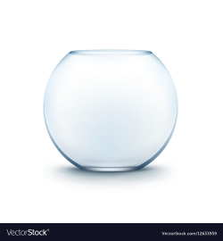 Blue Transparent Glass Smooth Fishbowl Aquarium