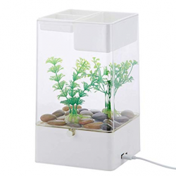 Amazon.com : POPETPOP Mini Small Aquarium Fish Tank Acrylic ...