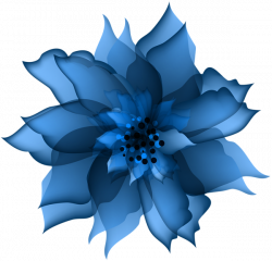 Decorative Flower Blue Transparent PNG Clip Art | Gallery ...