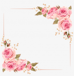 Rose Border - Wedding Invitation Flower Borders Transparent ...