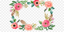 Watercolor painting Flower Illustration - Flower Border png ...