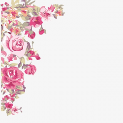 Painted Flowers Corner, Corner Clipart, Painted, Flowers PNG ...