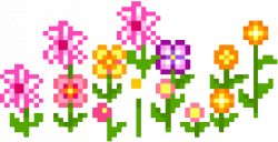 Pixelated Flowers shared by Sunny on We Heart It