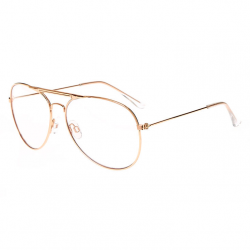 Rose Gold Aviator Clear Lens Frames