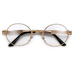 Retro 60\'s Inspired Clear Oval Eyewear