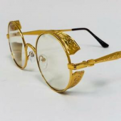 Details about Fashion Metal Gold Round Buffs Designer Eyeglasses Oval Frame  Clear Lens Glasses