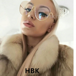US $6.46 49% OFF|Unique Gradient Vintage eyeglasses transparent glasses  Women Rimless Glasses Oversized Clear Shades lunettes Sunglasses Female-in  ...