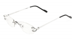 Rimless Rectangle Clear Lens Wholesale Glasses