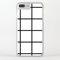 Big Grid Pattern Clear iPhone Case