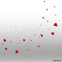 3d hearts valentine background. Big radiant left top corner ...