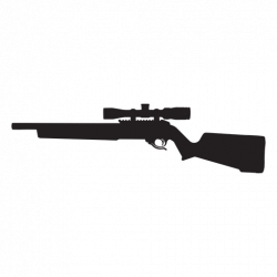 Sniper rifle grey silhouette - Transparent PNG & SVG vector