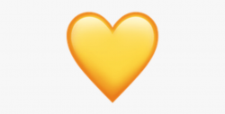 Aesthetic Clipart Yellow - Yellow Heart Ios Emoji ...