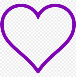 purple heart outline PNG image with transparent background ...