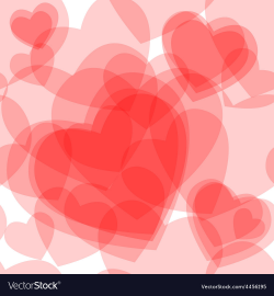 Seamless transparent hearts pattern
