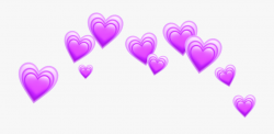 Heart Hearts Purple Crown Tumblr Emoji - Blue Heart Crown ...