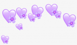 Heart Hearts Crown Emoji Tumblr Purple Heart Crown - Heart ...