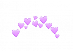 heart hearts purple purpleheart crown emoji emojis stic...