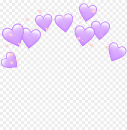 heart hearts crown emoji tumblr purple heart crown - txt PNG ...