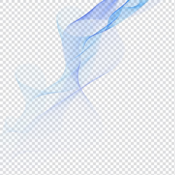 Blue wave abstract shape, transparent background Vector ...