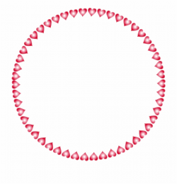 Round Transparent Frame Hearts - Round Frame Png Pink ...