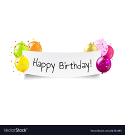Happy birthday banner transparent background