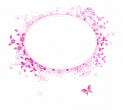 Pink Border Png - Oval Frame Transparent #1035732 - PNG ...