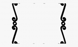 Scroll Clipart Small - Simple Border In Black And White ...