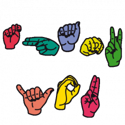 American Sign Language Thank You Sticker by Tim Colmant for ...