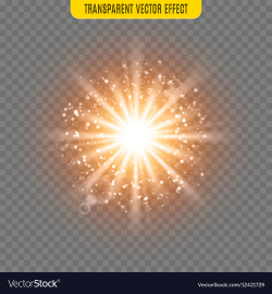 Sun light lens flare glare template transparent