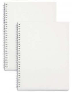 Miliko Transparent Hardcover B5 Blank Wirebound/Spiral Notebook/Journal  Set-2 Per Pack, 7.1 Inches x 10 Inches(Blank)