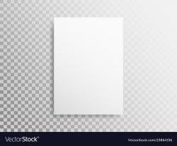 Blank a4 sheet on transparent background white