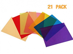 Best Starloop 21Pack Light Gels Colored Overlays Transparency Color Film  Plastic Sheets Correction Gel Light Filter Sheet, 8.5x11 Inch,7 Assorted ...