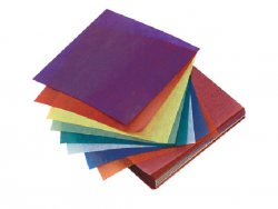 Folia Semi-Transparent Origami Paper, 6 x 6 Inches, Assorted Colors, 500  Sheets
