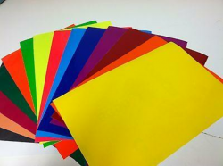 16 Colored Transparent Sheets with Adhesive, 3 x 4 Inch Sample Pack Swatch  Book