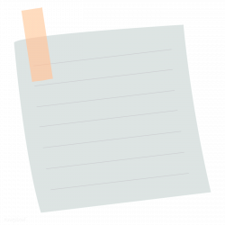 Download premium png of Blank lined notepaper set with sticky tape on
