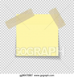 Vector Illustration - Sticky paper note on transparent ...