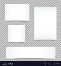 Empty paper set shadow transparent