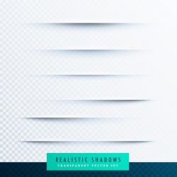 Realistic transparent paper shadow set Vector | Premium Download
