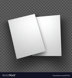 Paper sheets mockup on transparent background