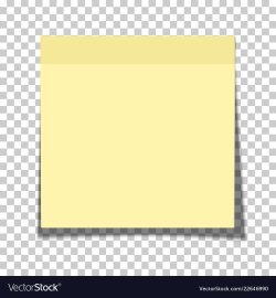 Office yellow paper sticky note glued to