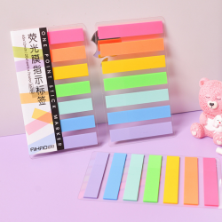 US $1.5 24% OFF|1 Pcs Color Fluorescence Transparent Memo Pad Planner  Sticky Note Paper Sticker Kawaii Office Stationery 7 Colors 140 Sheets-in  Memo ...