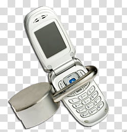Aesthetic, silver flip phone transparent background PNG ...