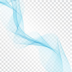 Abstract blue wave design on transparent background ...