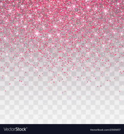Pink glitter sparkle on a transparent background