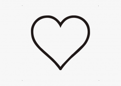 Heart - Transparent Black Heart Outline , Transparent ...