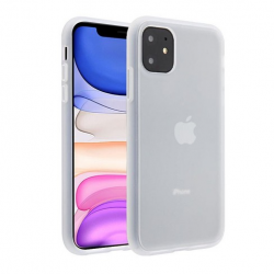 Valor Semi Transparent Frosted Hard Plastic/Soft TPU Rubber Case Cover  compatible with Apple iPhone 11, White